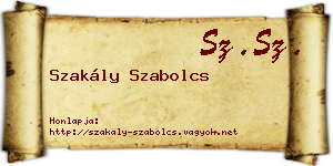 Szakály Szabolcs névjegykártya
