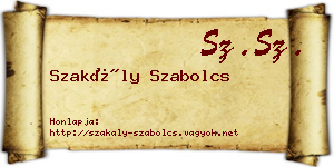 Szakály Szabolcs névjegykártya